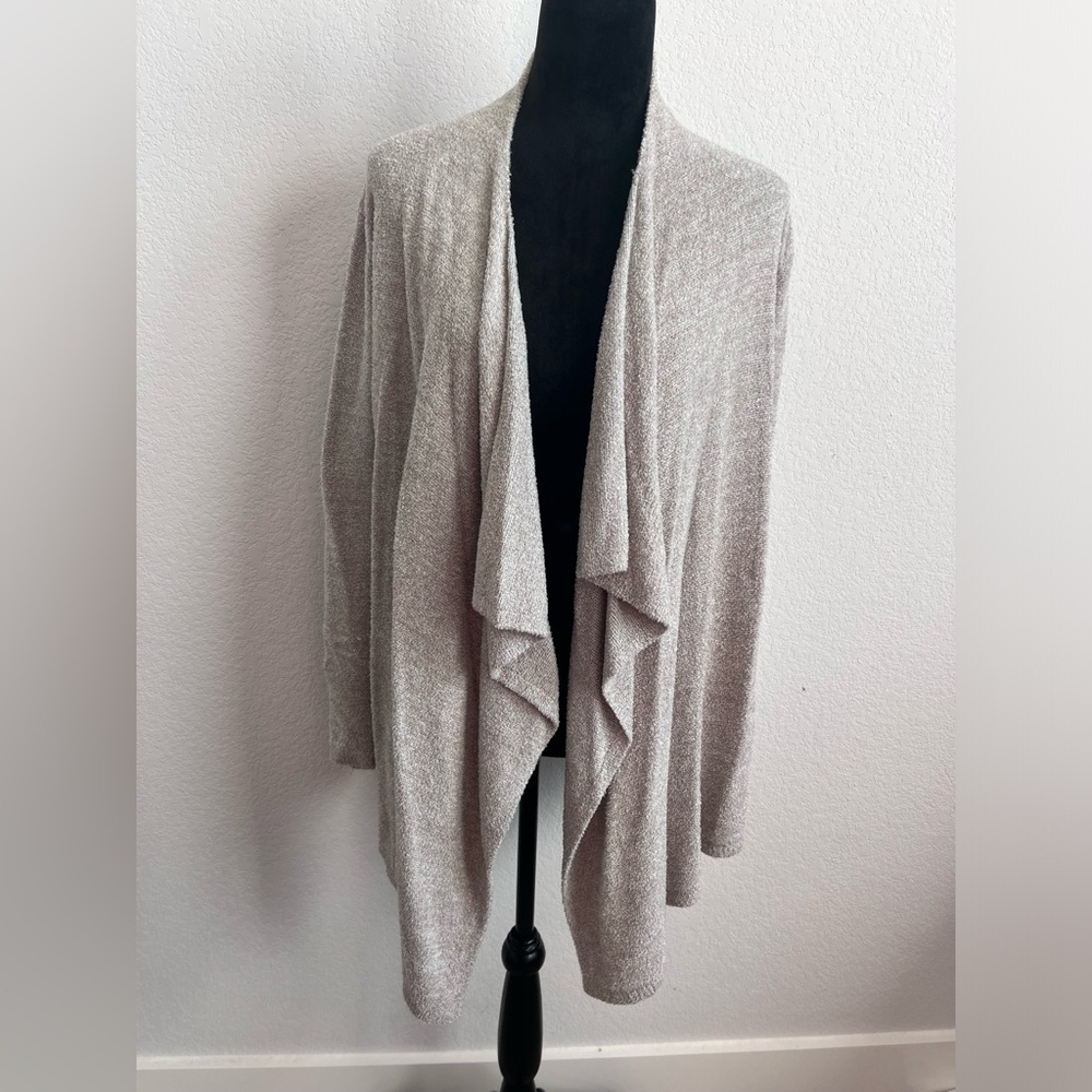 Barefoot Dreams Chic Lite Gray Calypso Drape Cardigan Size S/M
